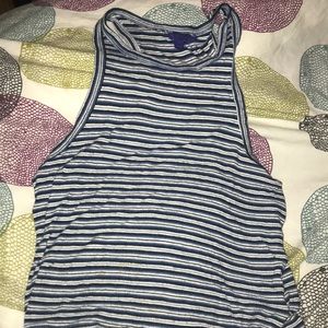 Aeropostale blue and white striped cropped tank.